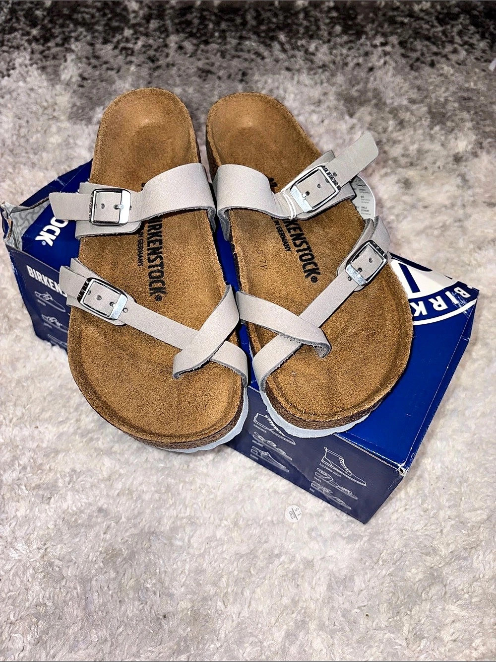 Birkenstock Mayari Dove Taupe Sandals Gray EU 37 NIB/NWT - Picture 2 of 11